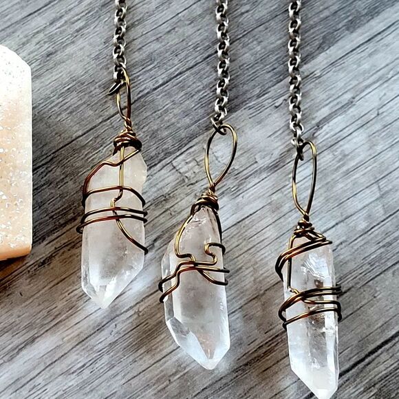 Quartz Pendulum, Dowsing Divination Healing Metaphysical Spiritual Reiki - Picture 6 of 9